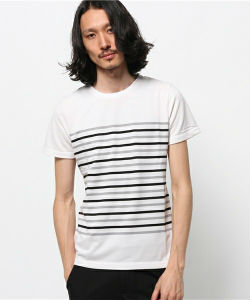 ボーダーTシャツ,白
